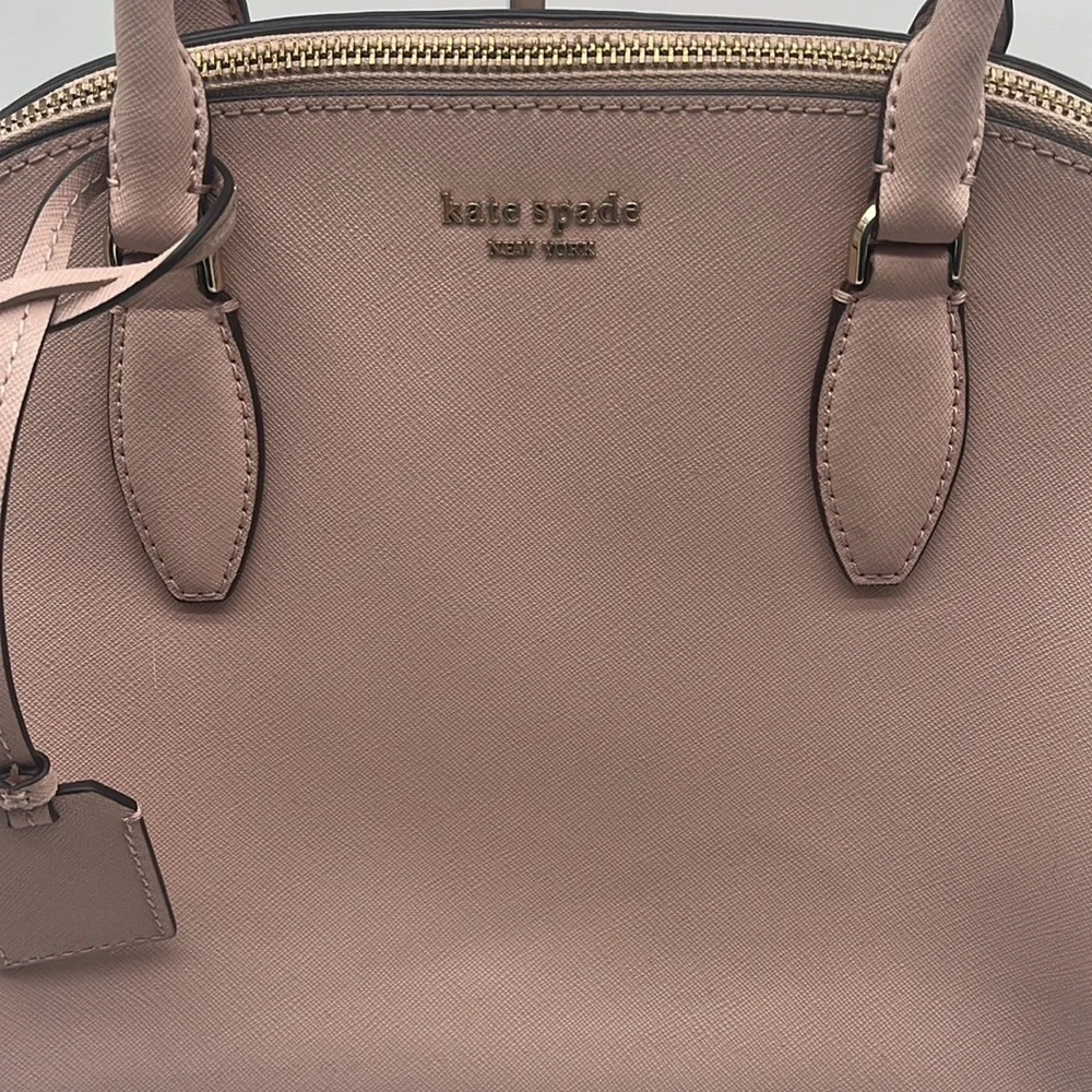 Kate Spade New York Pink Leather Dome Double Handle Crossbody Satchel BLEMISH